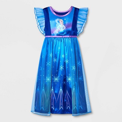 Toddler Girls' Frozen Elsa Fantasy Snug Fit NightGown - Blue