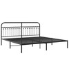vidaXL Metal Bed Frame with Headboard - King Size, Black Steel Double Bed, 11.8" Under-Bed Storage - Dimensions 81.5"x78"x39.4" - 2 of 4