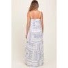 Pinkblush Light Blue Hi-Lo Spaghetti Strap Patchwork Ruffle Maternity Maxi Dress - 4 of 4