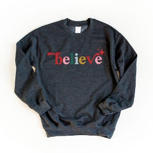 Simply Sage Market Women's Graphic Sweatshirt Believe Colorful - 1 of 4