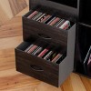 SEVOBAL Utility Storage Cabinets Record Player Stand with Adjustable Shelves and Storage for 350 Vinyls for Living Room, Black, 35.4"*15"*27.6" - 3 of 4