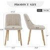Dining Chairs Set of 2,300LBS Modern Fabric Kitchen Chairs,Comfy from Upholstered,Ergonomic Backrest,Oak Legs for Dining Room Bedroom - 3 of 4