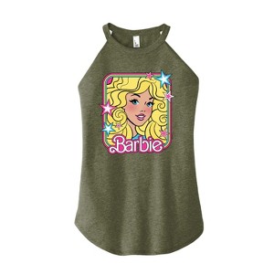 Women's - Barbie - Vintage 70'S Face Stars Graphic High Neck Tank - 1 of 2