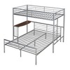 NicBex Twin Over Full Bunk Bed with Safety Guardrail and Desk,Metal Loft Bed with Ladder,Modern Bunk Beds,Noise Reduced Bunk Beds for Bedroom - 2 of 4