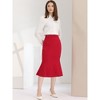 Allegra K Women's High Waist Ruffle Hem Fishtail Mermaid Midi Bodycon Skirt - 3 of 4