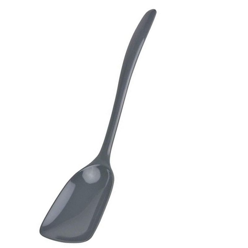Gourmac Hutzler 11 Inch Melamine Flat-Front Spoon, Steel Gray, 2 of 4