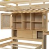 NicBex Twin/Twin Loft Bunk Bed,Pine Wood Loft Bed with Desk,Headboard,Storage Ladder&Guardrail,Bunk Bed Platform for Teens&Adults,250lbs Max - 4 of 4