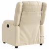 vidaXL Cream Fabric Massage Recliner Chair - Manual Tilt Armchair with Vibrating Massage Points and Side Pocket for Elderly - 4 of 4