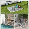 TopComfy Rugs Reversible Outdoor Rug Waterproof Straw Floor Mat Portable Camping Carpet Floor Mat for Backyard, Multicolored, 28.75"*13.5"*6.75" - 3 of 4