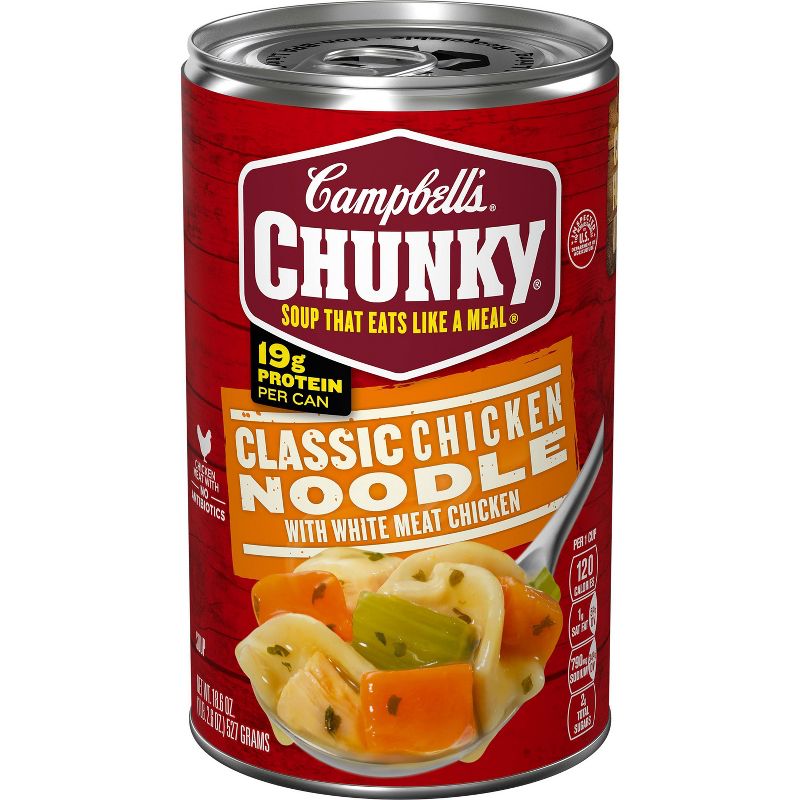 Campbell&#39;s Chunky Classic Chicken Noodle Soup - 18.6oz, 1 of 16
