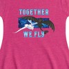 Girls' - How to Train Your Dragon - Together We Fly Fit & Flair Cap Sleeve Graphic Dress - 2 of 3