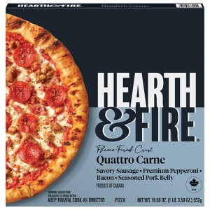 HEARTH & FIRE Premium Frozen Pizza Quattro Carne - 19.5oz - 1 of 4