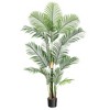 6FT Fake Tropical Palm Plant, Artificial Golden Cane Palm Tree, Pre Potted Faux Greenery Plant for Indoor Outdoor Big House - 4 of 4