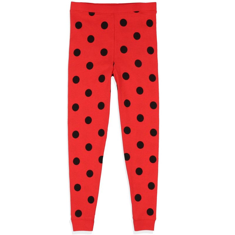 Miraculous: Tales of Ladybug & Cat Noir Girls' Tight Fit Sleep Pajama Set Red, 4 of 6