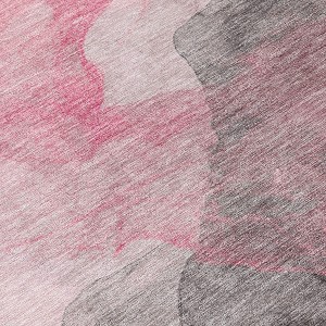 HomeRoots 8' X 10' Blush And Gray Abstract Washable Indoor Outdoor Area Rug - 1 of 4