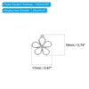 Unique Bargains Metal Bulk Elegant DIY Crafts Jewelry Making Flower Pendant 50 Pcs - 2 of 4