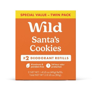 Wild Cosmetics Pink Stocking Case & Santa's Christmas Cookies Deodorant Refills - 2ct - 1 of 4
