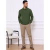 INSPIRE CHIC Men's Classic Solid Color Long Sleeves Basic Golf Polo T-Shirts - 2 of 4
