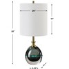 Uttermost Enigma Teal Blue Glass Buffet Lamp - 3 of 4