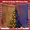 6FT Pre-Lit Black Artificial Christmas Tree with 280 Color LED Lights & 11 Modes, Hinged PVC Xmas Tree with 920 Tips for Home, Party - ModernLuxe - 4 of 4