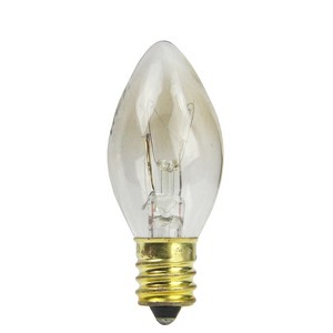 Northlight Transparent C7 Incandescent Christmas Replacement Bulbs - Clear - Pack of 25 - 1 of 3