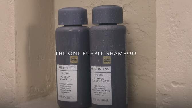 Kristin Ess One Purple Shampoo Toning for Blonde Hair, Travel Size - 2 fl oz, 2 of 7, play video