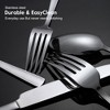 Itopfox 45-Piece Silverware Set, Durable Stainless Steel Flatware for 8, Ergonomic Design with Steak Knives, Rust-proof, Dishwasher Safe Kitchen - 3 of 4