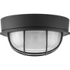 Progress Lighting Bulkheads 1-Light Flush Mount, Black, Polycarbonate Shade - 4 of 4
