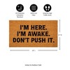 28" x 16" Nature Coir Mat, I'm Here. I'm Awake. - 3 of 4