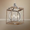 Minka Lavery Nickel Sun Faded Wood Pendant Chandelier 14 1/2" Wide Farmhouse 4-Light Fixture for Dining Room House Foyer Kitchen - 2 of 3