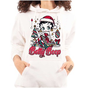 Betty Boop Christmas Ms. Santa Claus Hoodie Sweatshirt Women Brisco Brands - 1 of 4
