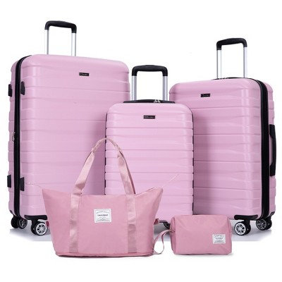 5 Piece Luggage Set,21"25"29" Luggage + A Duffel Bag + A Toiletry Bag,Lightweight Luggage With Spinner Wheel And TSA Lock-Cuddlewood