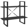 vidaXL 2-Tier Book Cabinet Gray 31.5"x11.8"x27.6" Engineered Wood - 2 of 4