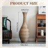 AZL1 Life Concept Decorative Vase Classic Neat Artificial Rattan Freestanding Flower Holder for Home Living Room Entryway, Beige, 13.5"*13.02"*41.02" - 3 of 4
