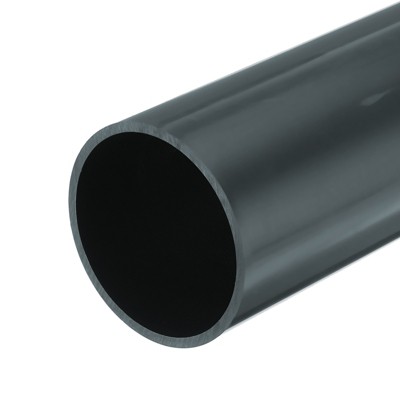 Unique Bargains Water Plumb DIY Crafts High Impact Rigid Round Pipes 8" Length ID 2.73" OD 2.99" Dark Grey