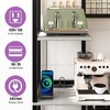 55" Bakers Rack with Power Outlet and LED Light, 5-Tier Kitchen Microwave Stand Coffee Bar with Storage - 4 of 4