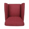 PAGED Modern Accent Chair, Fabric Barrel Club Chair with Wooden Legs, Living Room Reading Chair for Bedroom - 4 of 4