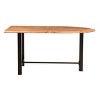 Hill Crest Counter Height Dining Table Brown - Treasure Trove Accents: 36" High, Iron Base, Seats 6 - 3 of 4