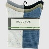 Goldtoe Signature Collection Men's Casual Crew Socks 6pk - Blue Denim/White 6-12.5 - 2 of 4