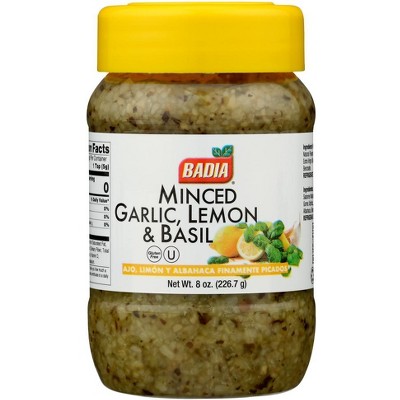 Badia Minced Garlic Lemon Basil Spice - 12 pack, 8 oz
