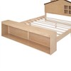 NicBex Full Size Platform Bed Wooden Bed Frame with House Shaped Headboard, LED Lights and Storage Space for Bedroom, No Box Spring Required - 4 of 4