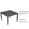Nicbex 5 PCS Outdoor Dining Sets 1 Aluminum Square Dining Table&4 Barrel Chairs,Patio Conversation Sets with Umbrella Hole for Poolside&Backyard,Black - 3 of 4