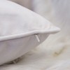Gulches Embroidered "Let It Snow"Cotton Throw Pillow,20x20" White Christmas Cushion with Snowflakes & Insert, Window Seat Decor with Icicle Trim - 4 of 4