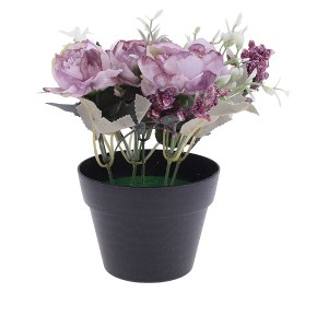 Unique Bargains Artificial Plants Mini Flower Plastic 4.33"x4.33"x7.87" 1 Pcs - 1 of 4