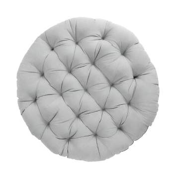 Sorra Home 27 in. x 44 in. Indoor/Outdoor Sunbrella Egg Chair Cushion in Cast Silver
