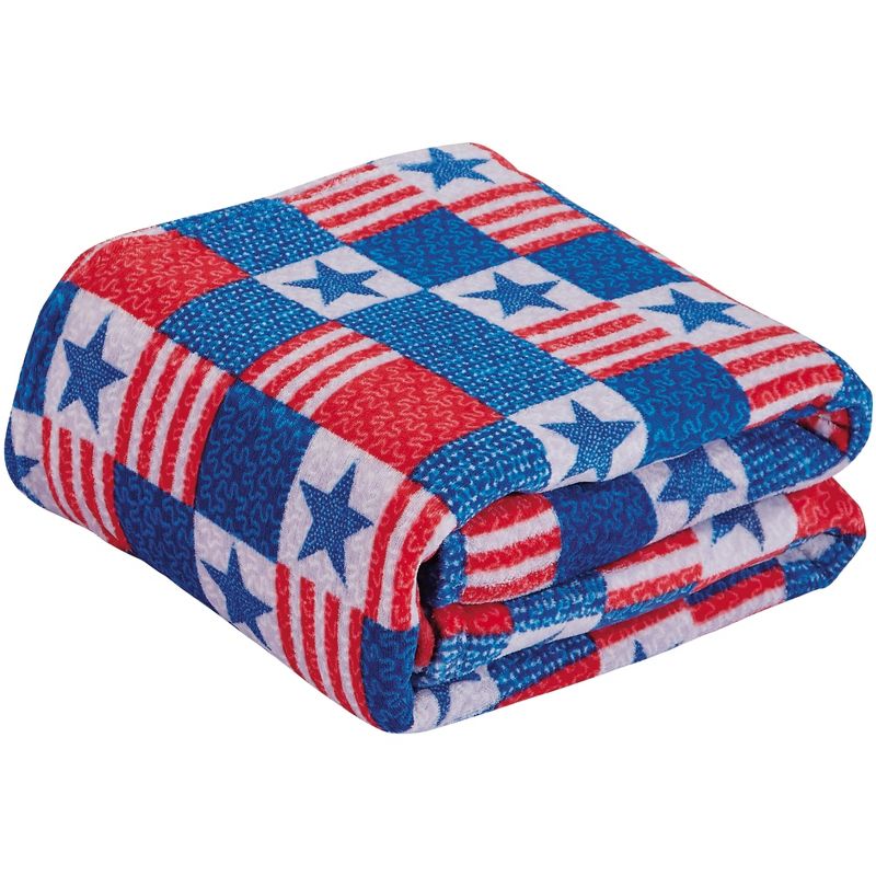 Extra Cozy and Comfy Microplush Throw Blanket (50"x60") - Patriotic, 2 of 4