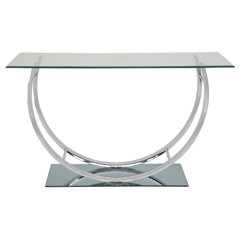 Danville Console Sofa Table with Glass Top Chrome - Coaster, 4 of 6