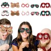 Big Dot of Happiness Christmas Pajamas Glasses and Masks - Paper Card Stock Holiday Plaid PJ Party Photo Booth Props Kit - 10 Count - 2 of 4
