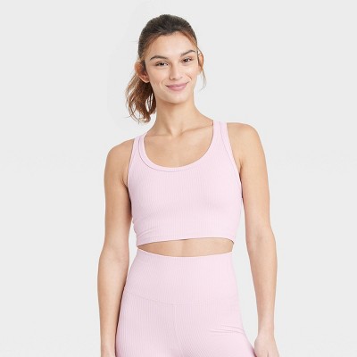 Women's Light Support Rib Racerback Longline Sports Bra - All in Motion