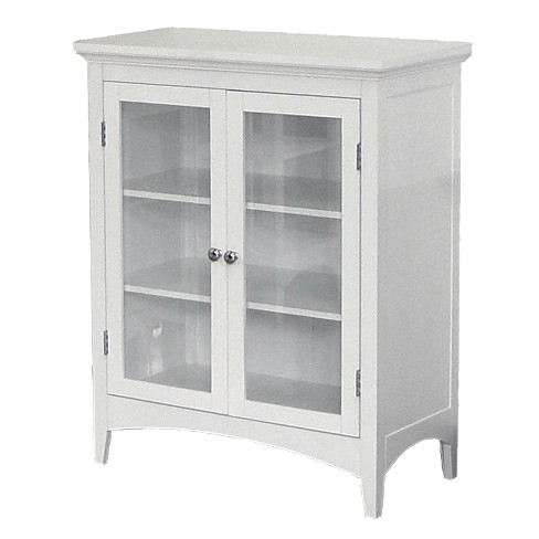 Madison Avenue 2 Door Floor Cabinet White Elegant Home Fashions